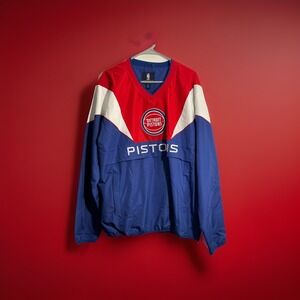 NBA apparel Detroit Pistons windbreaker Pullover Men's Size L